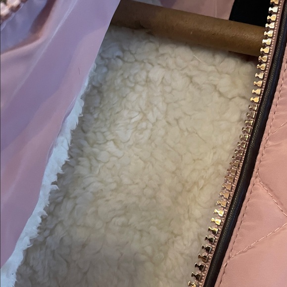 Catalina Quilted Vest Mauve Sz M Medium Sherpa Lined Gold Accents NEW with Tags - Picture 6 of 7